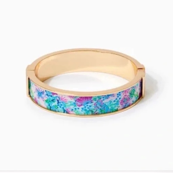 Lilly Pulitzer Mandevilla Baby Paradise Petals GWP Photodome Bangle - Picture 1 of 2